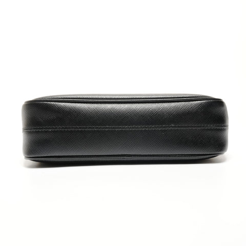PRADA Saffiano Leather 2-way Triangle Logo Re-Edition 2005 Shoulder Bag black WS26708