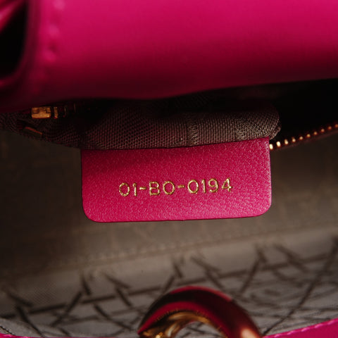 Christian Dior 迷你 Lady Dior 小羊皮 2way 单肩包 粉色 WS26710