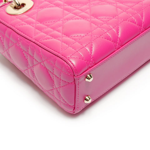 Christian Dior 迷你 Lady Dior 小羊皮 2way 单肩包 粉色 WS26710