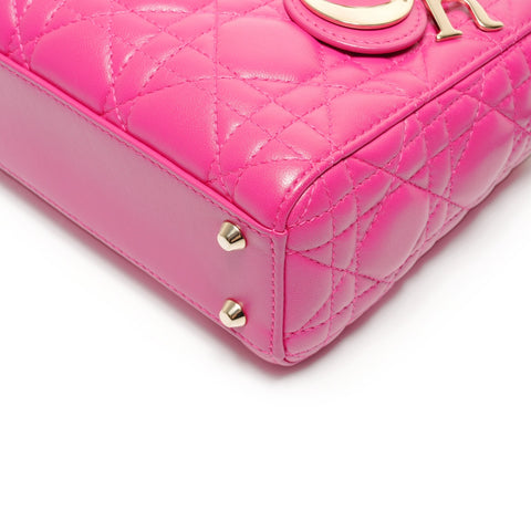 Christian Dior 迷你 Lady Dior 小羊皮 2way 单肩包 粉色 WS26710