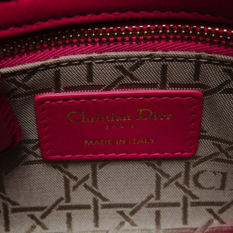 Christian Dior 迷你 Lady Dior 小羊皮 2way 单肩包 粉色 WS26710