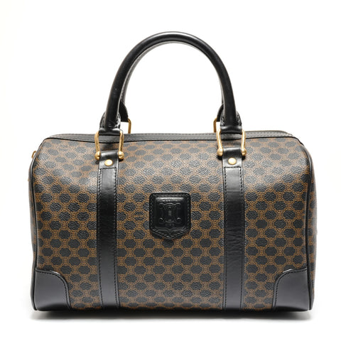 CELINE Macadam PVC Boston bag black WS26711