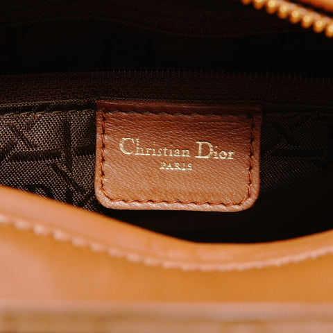 Christian Dior Lady Dior Lambskin 2way Medium Handbag Brown WS26712