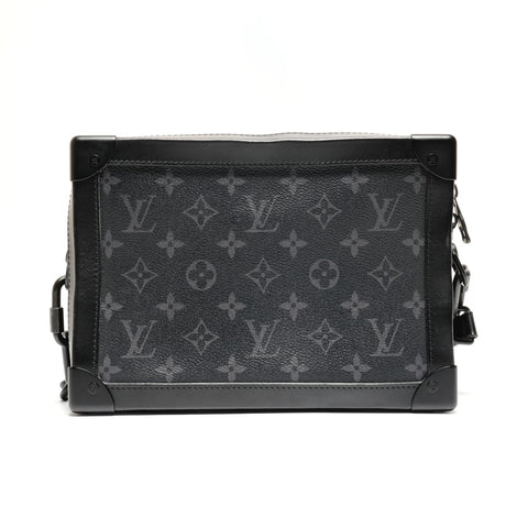 LOUIS VUITTON Monogram Eclipse Soft Trunk Shoulder Bag black WS26713