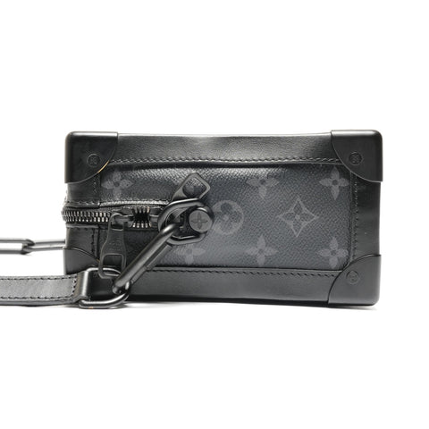 LOUIS VUITTON Monogram Eclipse Soft Trunk Shoulder Bag black WS26713