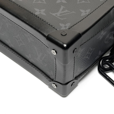 LOUIS VUITTON Monogram Eclipse Soft Trunk Shoulder Bag black WS26713