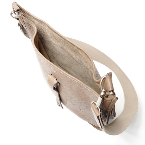 HERMES Leather Evelyn PM � J stamp Made in 2006 Shoulder Bag beige WS26714