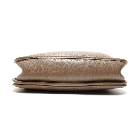 HERMES Leather Evelyn PM � J stamp Made in 2006 Shoulder Bag beige WS26714