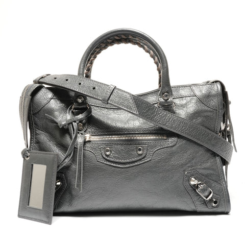 BALENCIAGA 2way Classic City S Shoulder Bag gray WS26715