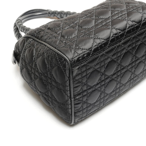 Christian Dior Lovely Nylon Quilted Boston Bag Handbag black WS26717