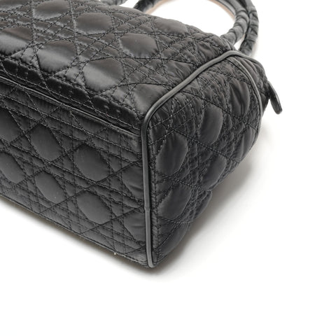 Christian Dior Lovely Nylon Quilted Boston Bag Handbag black WS26717