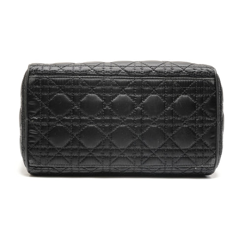 Christian Dior Lovely Nylon Quilted Boston Bag Handbag black WS26717