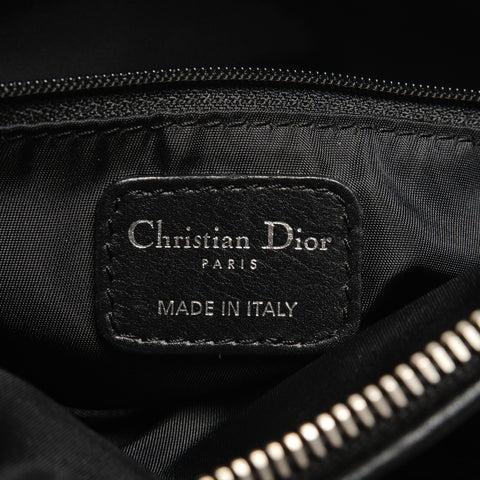 Christian Dior Lovely Nylon Quilted Boston Bag Handbag black WS26717