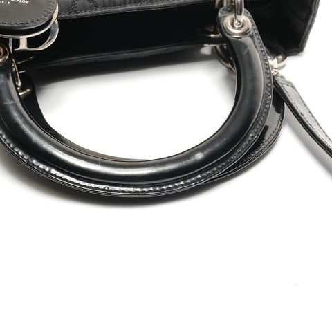 Christian Dior Lady Dior Cannage 尼龙中号 2-way 手提包黑色 WS26718