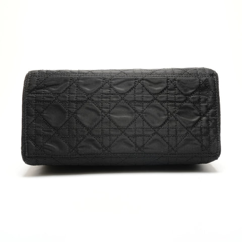 Christian Dior Lady Dior Cannage 尼龙中号 2-way 手提包黑色 WS26718