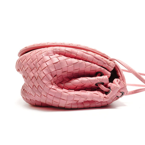 BOTTEGAVENETA INTRECCIATO Flap Leather Shoulder Bag pink WS26719