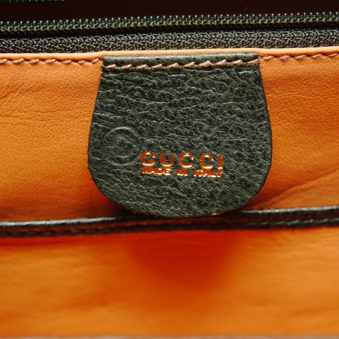 GUCCI Calf leather, bamboo, top handle, leather Shoulder Bag green WS26720