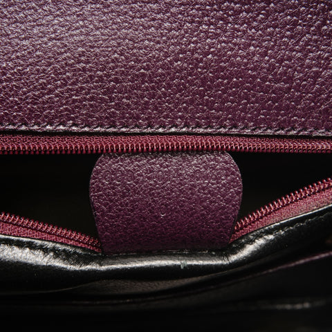 GUCCI Leather Bamboo Small 2way Handbag Red WS26721
