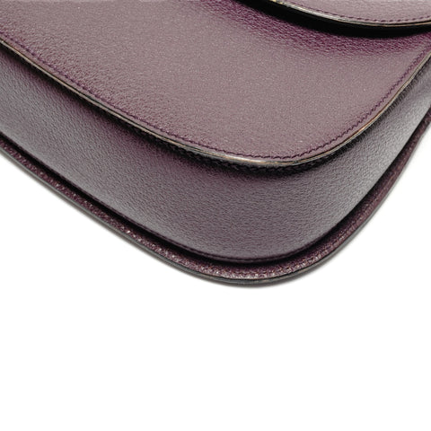 GUCCI Leather Bamboo Small 2way Handbag Red WS26721