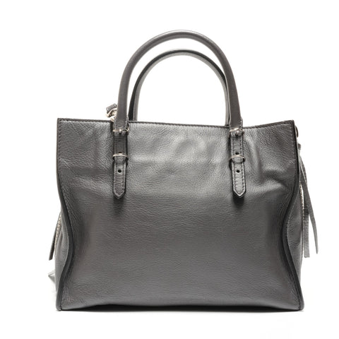 BALENCIAGA Leather Paper Mini 2way Handbag gray WS26723