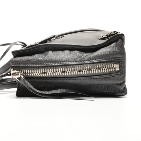 BALENCIAGA Leather Paper Mini 2way Handbag gray WS26723