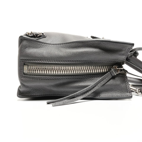 BALENCIAGA Leather Paper Mini 2way Handbag gray WS26723