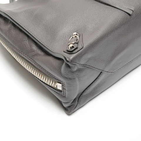 BALENCIAGA Leather Paper Mini 2way Handbag gray WS26723