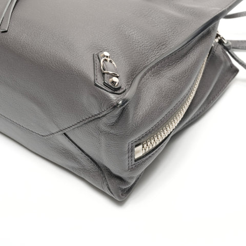 BALENCIAGA Leather Paper Mini 2way Handbag gray WS26723