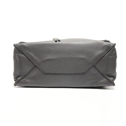 BALENCIAGA Leather Paper Mini 2way Handbag gray WS26723