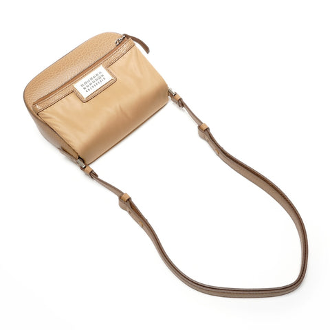 Maison Margiela Leather 5AC Nylon and Leather Mini Camera Bag Shoulder Bag Brown WS26724