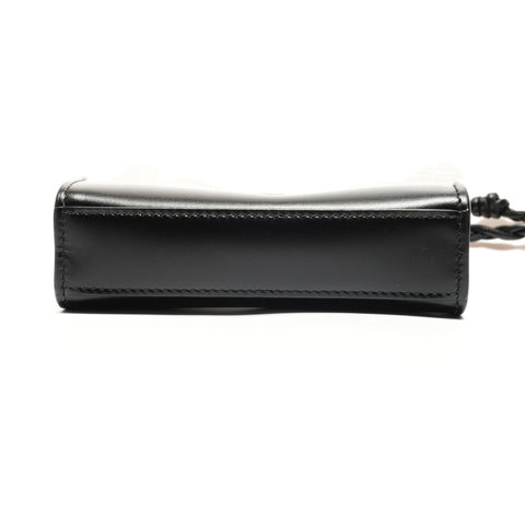 JIL SANDER Tangle Leather Small Shoulder Bag black WS26726