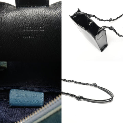 JIL SANDER Tangle Leather Small Shoulder Bag black WS26726