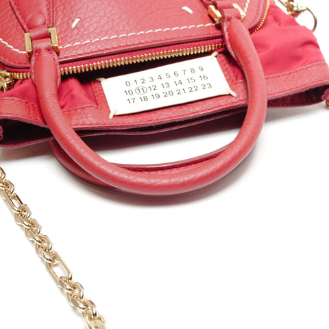 Maison Margiela Leather 5AC 2-way Small Shoulder Bag Red WS26728