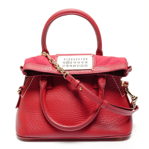 Maison Margiela Leather 5AC 2-way Small Shoulder Bag Red WS26728