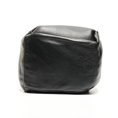 JIL SANDER Leather Drawstring Bag Shoulder Bag black WS26729
