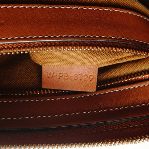 CELINE Macadam PVC Trim-off Logo Boston bag Brown WS26730