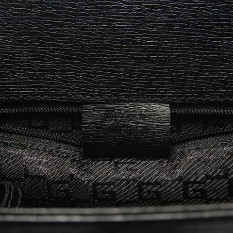 GUCCI Canvas G logo Handbag black WS26731
