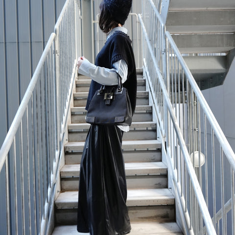 GUCCI Canvas G logo Handbag black WS26731