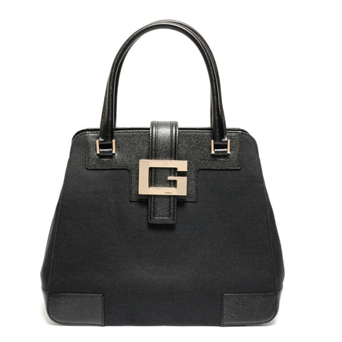 GUCCI Canvas G logo Handbag black WS26731