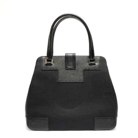 GUCCI Canvas G logo Handbag black WS26731