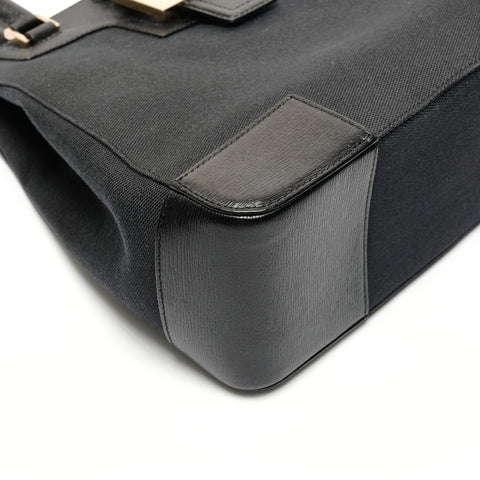 GUCCI Canvas G logo Handbag black WS26731