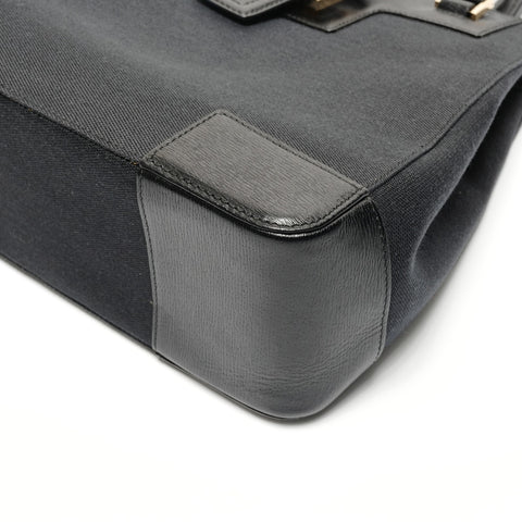 GUCCI Canvas G logo Handbag black WS26731