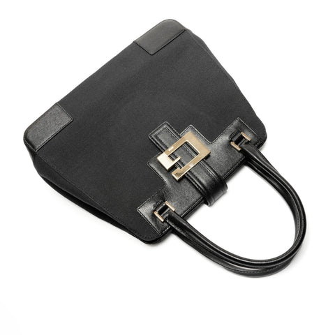 GUCCI Canvas G logo Handbag black WS26731