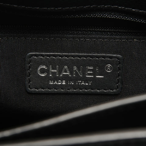 CHANEL No. 24 2017-2018 Half Coco Caviar Chain Shoulder Shoulder Bag black WS26734