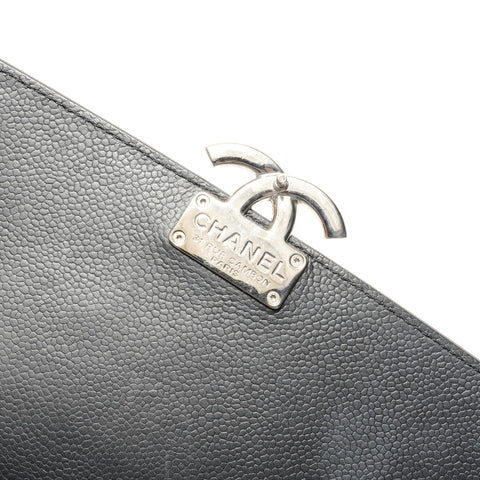 CHANEL No. 24 2017-2018 Half Coco Caviar Chain Shoulder Shoulder Bag black WS26734