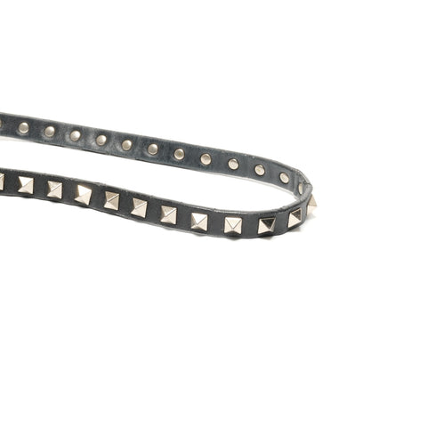 Studded leather Shoulder Bag black WS26735