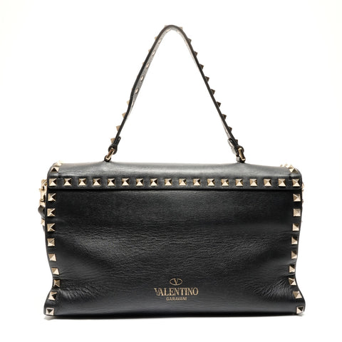 Studded leather Shoulder Bag black WS26735
