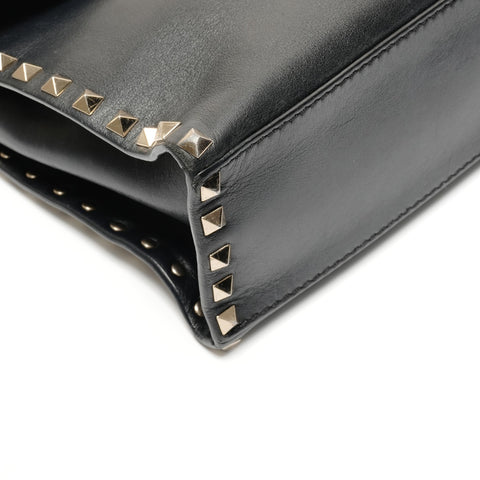 Studded leather Shoulder Bag black WS26735