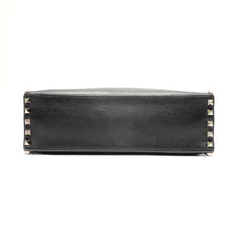 Studded leather Shoulder Bag black WS26735