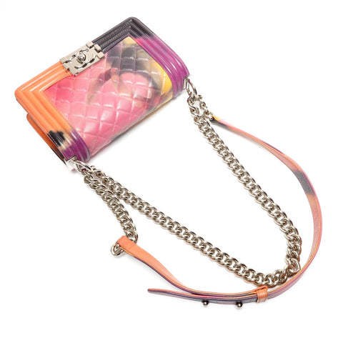 CHANEL 20s 2014-2015 Boy Chanel Flower Power Lambskin Shoulder Bag multicolor WS26737